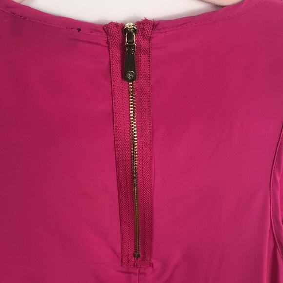 LVince Camuto Sleeveless Fuchsia ruffled blouse size Medium - Picture 5 of 7